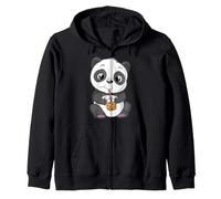 Simpatico Orso Panda Choco Shake Dolci Bubble Tea Baby Felpa con Cappuccio