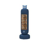 Simpatico orso Ventilatore da tavolo Ventilatore portatile ricaricabile di raffreddamento ad aria Piccolo agitatore automatico con testa Ventilatore elettrico da esterno a 3 velocità del vento(Blue)