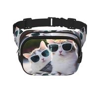 Simpatico paio di gatti modello alla moda marsupio unisex viaggio sport messenger bag