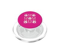 Simpatico pallone da calcio rosa con fiocco Coquette Girl Sports Design PopSockets PopGrip per MagSafe