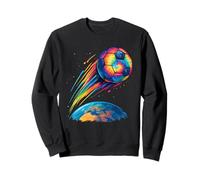 Simpatico pallone da calcio Tie Dye Arcobaleno Calcio Cosmic Space Art Felpa