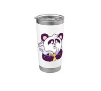Simpatico panda con tazza da caffè Bicchiere termico in acciaio inox doppia parete