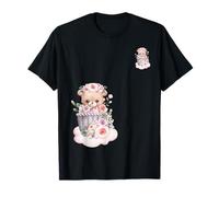 Simpatico panda con vas divertente design unisex per uomo donna maglietta Maglietta