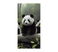 Simpatico panda copertura per porta primaverile estate da appendere bandiera portico cartello all'aperto stagionale vacanza cortile decorazione per porta d'ingresso e portico