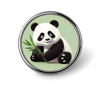 Simpatico Panda Distintivo Rotondo Carino Spilla Cappelli Giacche Decorazione Personalizzata Spilla Abbigliamento Gioielli Accessori per Festa di Nozze Regalo