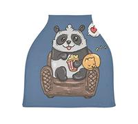 Simpatico Panda Felice Auto per Bambini Passeggino Tettoia Copri Seggiolino Copertura Infermieristica per L'Allattamento Al Seno All-In-1 Morbido Traspirante Elastica Tettuccio