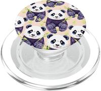 Simpatico panda in bambù con design botanico senza cuciture PopSockets PopGrip per MagSafe