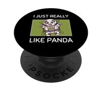 Simpatico panda Kawaii Mi piace molto l'astronauta PopSockets PopGrip Adesivo