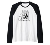 Simpatico Panda Raccoon Trash by The Bin Maglia con Maniche Raglan