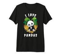 Simpatico Panda, Regalo per Gli Amanti degli orsi, per Uomini, Donne, Bambini, Ragazzi e Ragazze Maglietta Premium