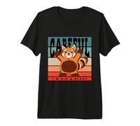 Simpatico Panda Rosso Divertente Amante del Panda Rosso Maglietta Premium