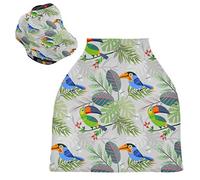 Simpatico Pappagallo Uccello Tucano Auto per Bambini Passeggino Tettoia Copri Seggiolino Copertura Infermieristica per L'Allattamento Al Seno All-In-1 Morbido Traspirante Elastica Tettuccio