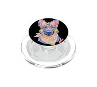 Simpatico pastore tedesco amante dei cani grafica, occhiali rosa floreale PopSockets PopGrip per MagSafe