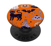 Simpatico pattern Halloween Spet -Spooky Coast Coquette PopSockets PopGrip Adesivo