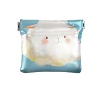 Simpatico pavone PU pelle piccola moneta conveniente carta chiave organizzatore per donne ragazze, A forma di nuvola, 1 size, moderno