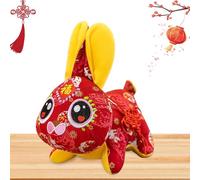 Simpatico peluche di peluche di peluche di coniglio cinese di nuovo anno - 2023 bambola Bunny | 2023 ANNO LUNAR ANNO ORNNY | Regali cinesi di Capodanno per l'arredamento del festival di