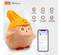Simpatico peluche Nunu-AI con voce intelligente e occhi LED, compagno interattivo prontoRicaricabile E-Pet apri la vita divertente con l'app Tuya-cachi
