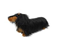 Simpatico peluche per cani morbido, cuscino da tiro a pelo lungo, cani giocattolo da 13,78 pollici con supporto di imbottitura in microfibra ultra morbida, utilità affidabile per il comfort domestico