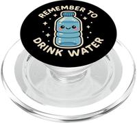 Simpatico personaggio dell'acqua "Remember to Drink Water" PopSockets PopGrip per MagSafe