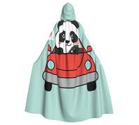 simpatico personaggio panda Halloween stampato mantello con cappuccio adulto partito accappatoio mascherata e gioco di ruolo. Mantello mago di carnevale