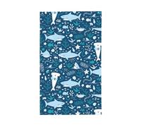 Simpatico pesce blu stampa all'aperto bandiera decorativa display tutte le stagioni modello su un lato cortile portico patio