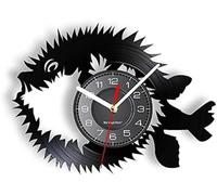 Simpatico pesce palloncino Orologio da parete decorativo orologio da parete per animali a molla mobile Made di Real LP Record Nursery Decorazioni regalo per bambini