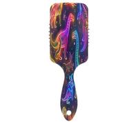 Simpatico pettine con cuscino d'aria a forma di dinosauri al neon, pettine districante, spazzola per capelli sani, spazzola per capelli con cuscino