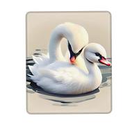 Simpatico piccolo cigno con cuciture anti-usura, tappetino per mouse testurizzato impermeabile con base in gomma antiscivolo, adatto per laptop, tappetino per mouse da gioco in ufficio e a casa. 21,1