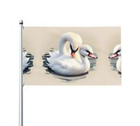 Simpatico piccolo cigno Stampe bandiere decorative per esterni 0,9 x 1,5 m leggere e belle adatte per cortili all'aperto e celebrazioni di festival.