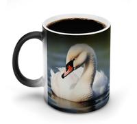 Simpatico piccolo cigno tazze da caffè divertente tazza cambia colore tazza unica tazza sensibile al calore tazza da tè in ceramica stampa moda regalo novità per compleanno uomini donne