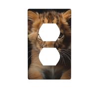 Simpatico piccolo leone copertura interruttore luce copertura decorativa 1 banda piastra da parete per cucina stanza bagno dimensioni 7x11,4 cm