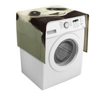 Simpatico piccolo panda copertura per lavatrice con tasche portaoggetti per lavatrice e asciugatrice, copertura antipolvere 137,9 x 52,1 cm, cuscinetti protettivi per frigorifero e cucina, decorazione