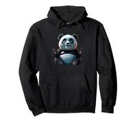 Simpatico Piccolo Panda Divertente Design Unisex per Uomo Donna Tee Felpa con Cappuccio