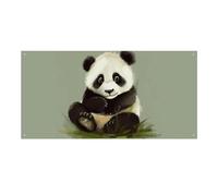 Simpatico piccolo panda, grande striscione da appendere alla parete, sfondo per feste di compleanno, per Capodanno, laurea, matrimonio, festa di compleanno, decorazione, 120 x 60 cm