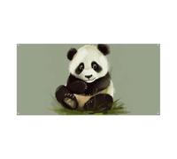 Simpatico piccolo panda, grande striscione da appendere alla parete, sfondo per feste di compleanno, per Capodanno, laurea, matrimonio, festa di compleanno, decorazione, 180 x 90 cm