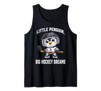 Simpatico Piccolo Pinguino Grande Hockey Sogni Cartone Animato Design Canotta