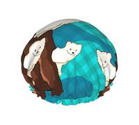 Simpatico piccolo procione L Cuffia da doccia con doppio strato in tessuto impermeabile, adatto per il bagno e la cura della pelle