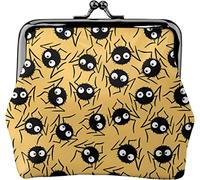 Simpatico piccolo ragno con gli occhi Portamonete in pelle da donna, piccolo astuccio per monete con chiusura a chiusura a scatto Portafoglio con fibbia per regalo ragazza