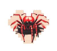 Simpatico piccolo ragno rosso blocco di mattoni puzzle a forma di cuore, immagine personalizzata puzzle foto puzzle per adulti 3D micro blocchi di costruzione per la decorazione della casa mattoni set