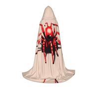 Simpatico piccolo ragno rosso S stampato Halloween mago mantello | Costume per feste a tema | Mantello cosplay per adulti e ragazzi | Taglie S M L