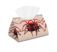 Simpatico piccolo ragno rosso stampa rettangolare scatola del tessuto della copertura della cassa del tessuto di cuoio del supporto dell'organizzatore della carta, per il bagno, decorazione
