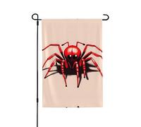 Simpatico piccolo ragno rosso stampato su entrambi i lati bandiera da giardino (71 x 101 cm), bandiera da giardino di benvenuto, decorazione stagionale per vacanze all'aperto