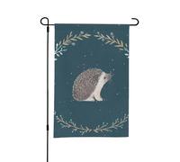 Simpatico piccolo riccio, bandiera estiva da giardino bifacciale da 12x18 pollici per esterni