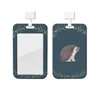 Simpatico piccolo riccio Porta identificativo con cordino Porta verticale con protezione per carta d'identità Porta con finestra trasparente Porta identificativo per infermie