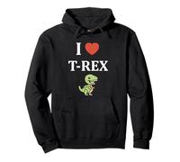 Simpatico piccolo tirannosaurus dinosauro i love t-rex Felpa con Cappuccio
