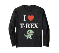 Simpatico piccolo tirannosaurus dinosauro i love t-rex Maglia a Manica