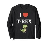 Simpatico piccolo tirannosaurus dinosauro i love t-rex Maglia a Manica