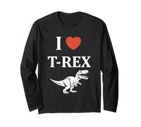 Simpatico piccolo tirannosaurus dinosauro i love t-rex Maglia a Manica