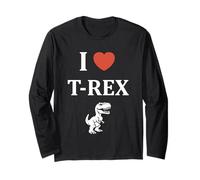 Simpatico piccolo tirannosaurus dinosauro i love t-rex Maglia a Manica