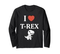 Simpatico piccolo tirannosaurus dinosauro i love t-rex Maglia a Manica